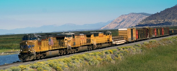 Union Pacific Train along Klamath Lake