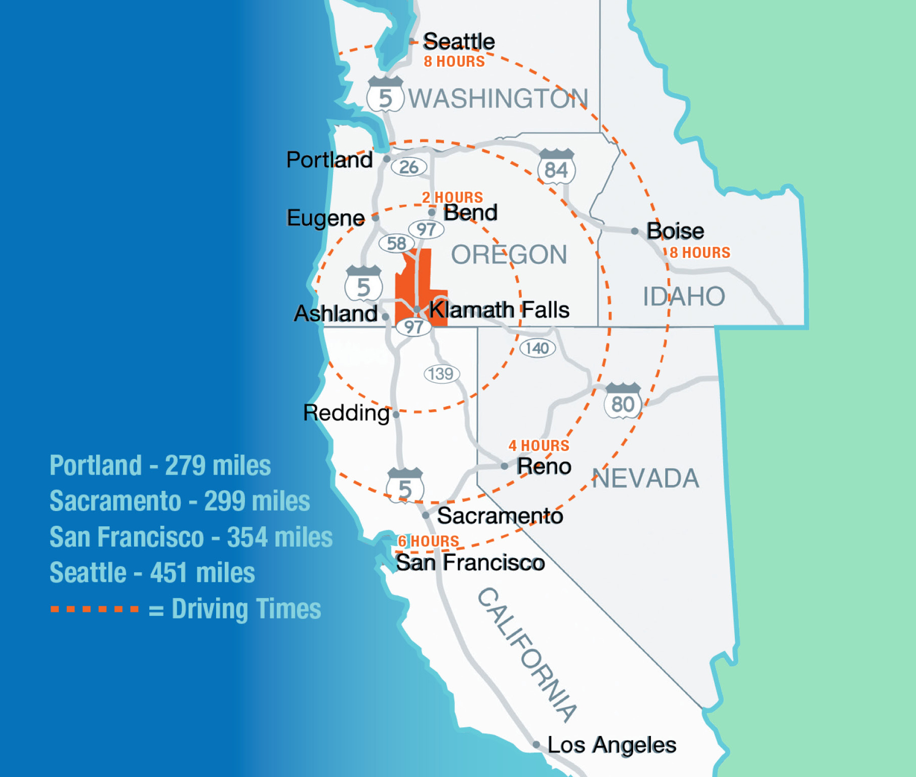 Oregon Regional Map