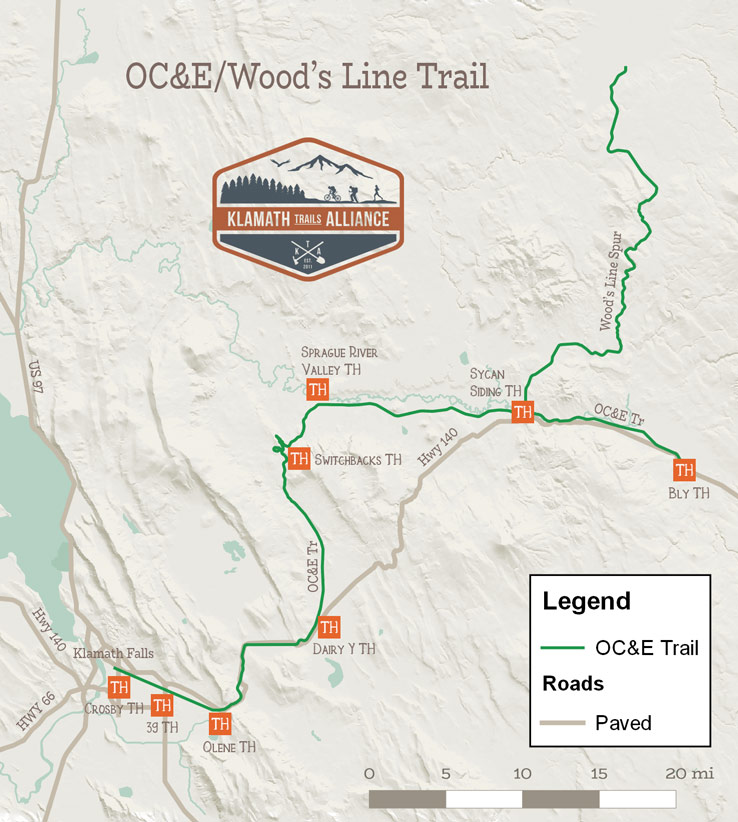 OC & E Trail Map